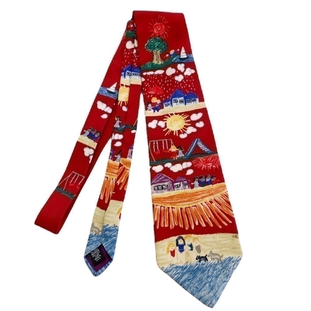 𝅺SAVE the Children Novelty Silk Necktie
